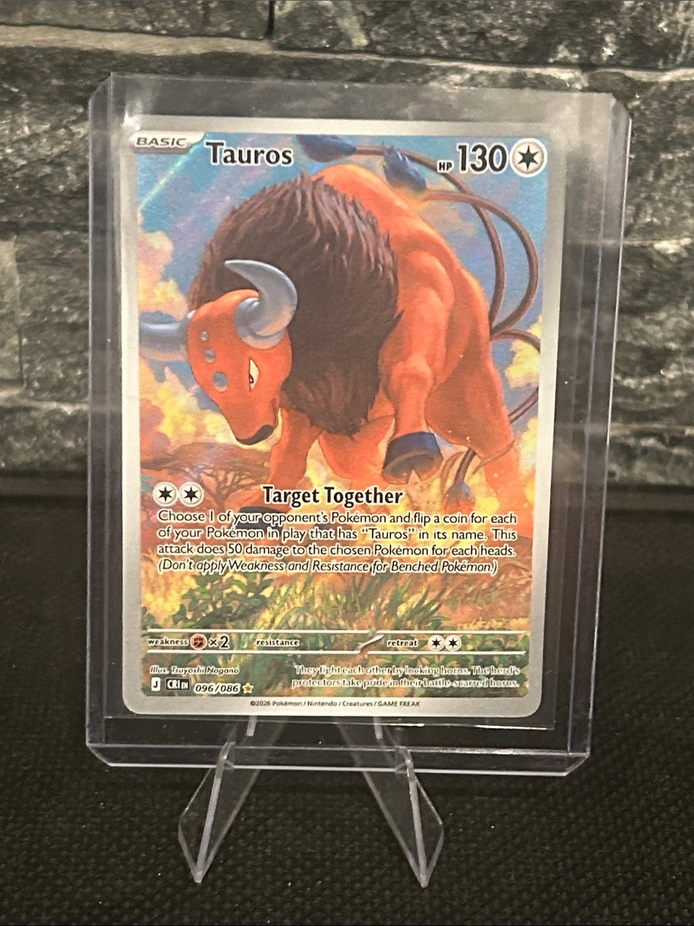 Pokemon Tauros‎ 096/086 Illustration Rare Holo from Chaos Rising Set M/NM